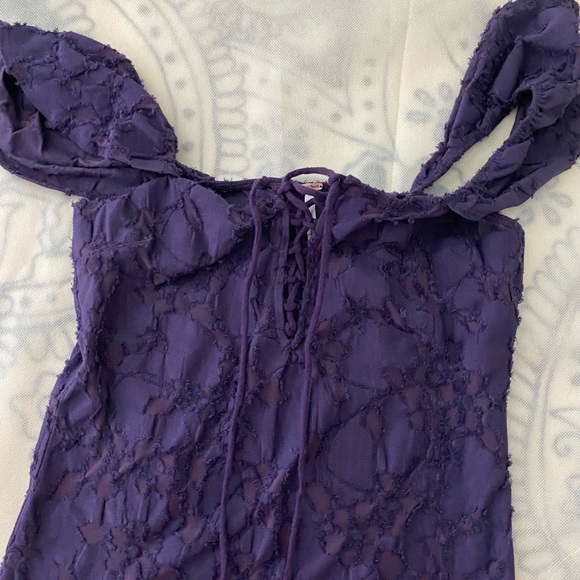 Free People Tops| Free People Purple Popsicle
Lace Up Top | Color: Purple size M - Picture 4 of 5
